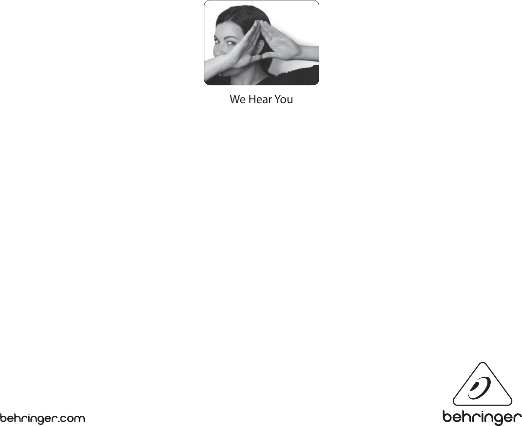 Page 9 of 9 - Behringer MS40 P0274 (MS40/MS20) User Manual To The A89900ea-3ed5-49a6-8907-b3d2fe0ad2dd