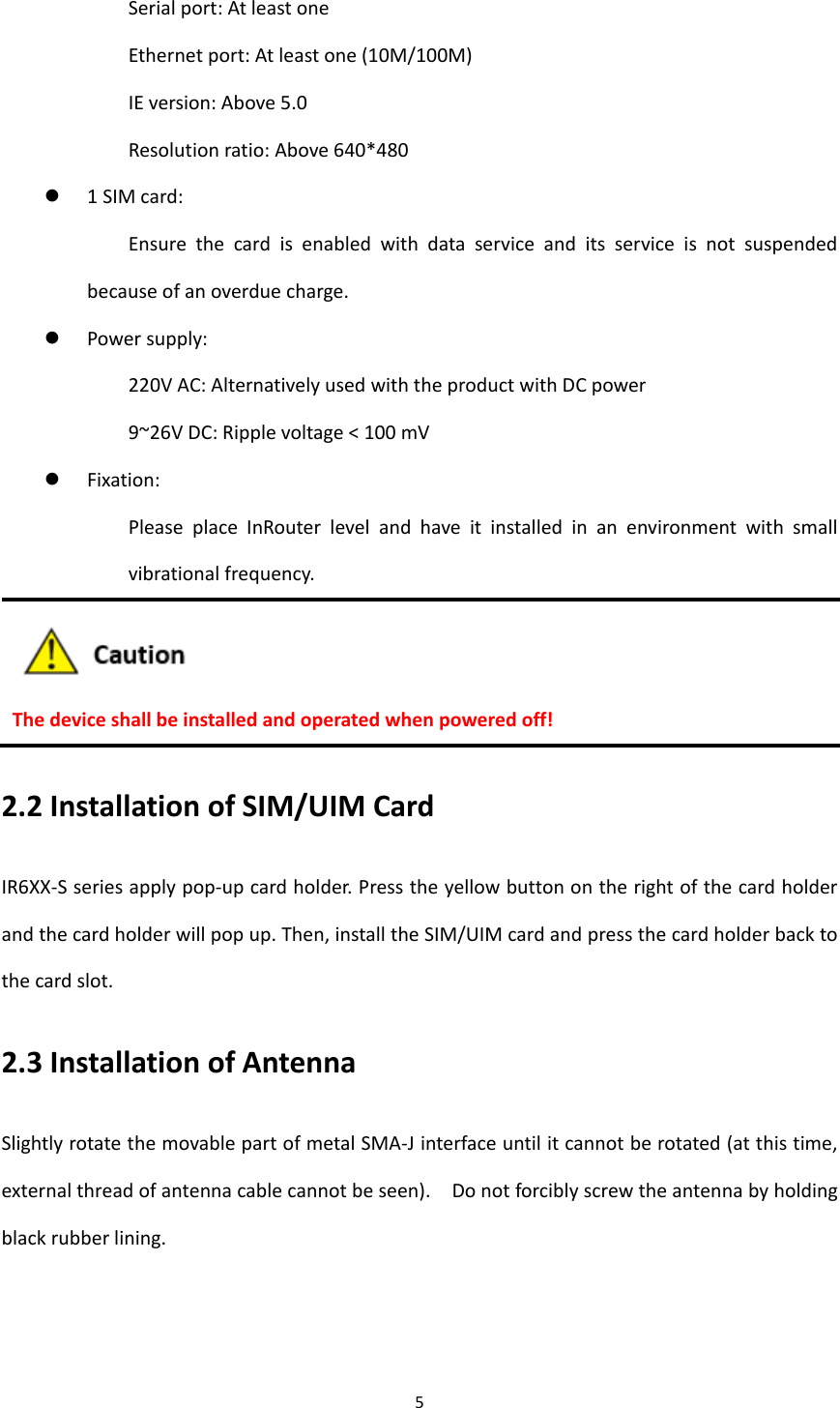 Page 11 of Beijing InHand Networks Technology IR611S Industrial Cellular Router User Manual InRouter6XX S User Manual v1 2 R2