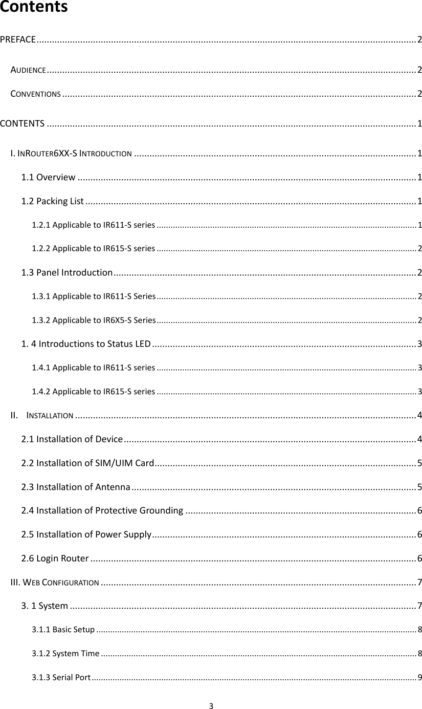 Page 4 of Beijing InHand Networks Technology IR611S Industrial Cellular Router User Manual InRouter6XX S User Manual v1 2 R2