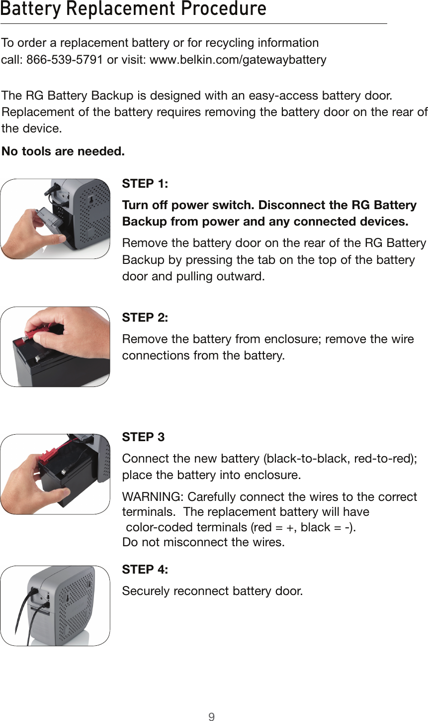 Page 10 of 12 - Belkin Belkin-Bu3Dc001-12V-Users-Manual- UserManual&WallMounting_BU3DC001-12V  Belkin-bu3dc001-12v-users-manual