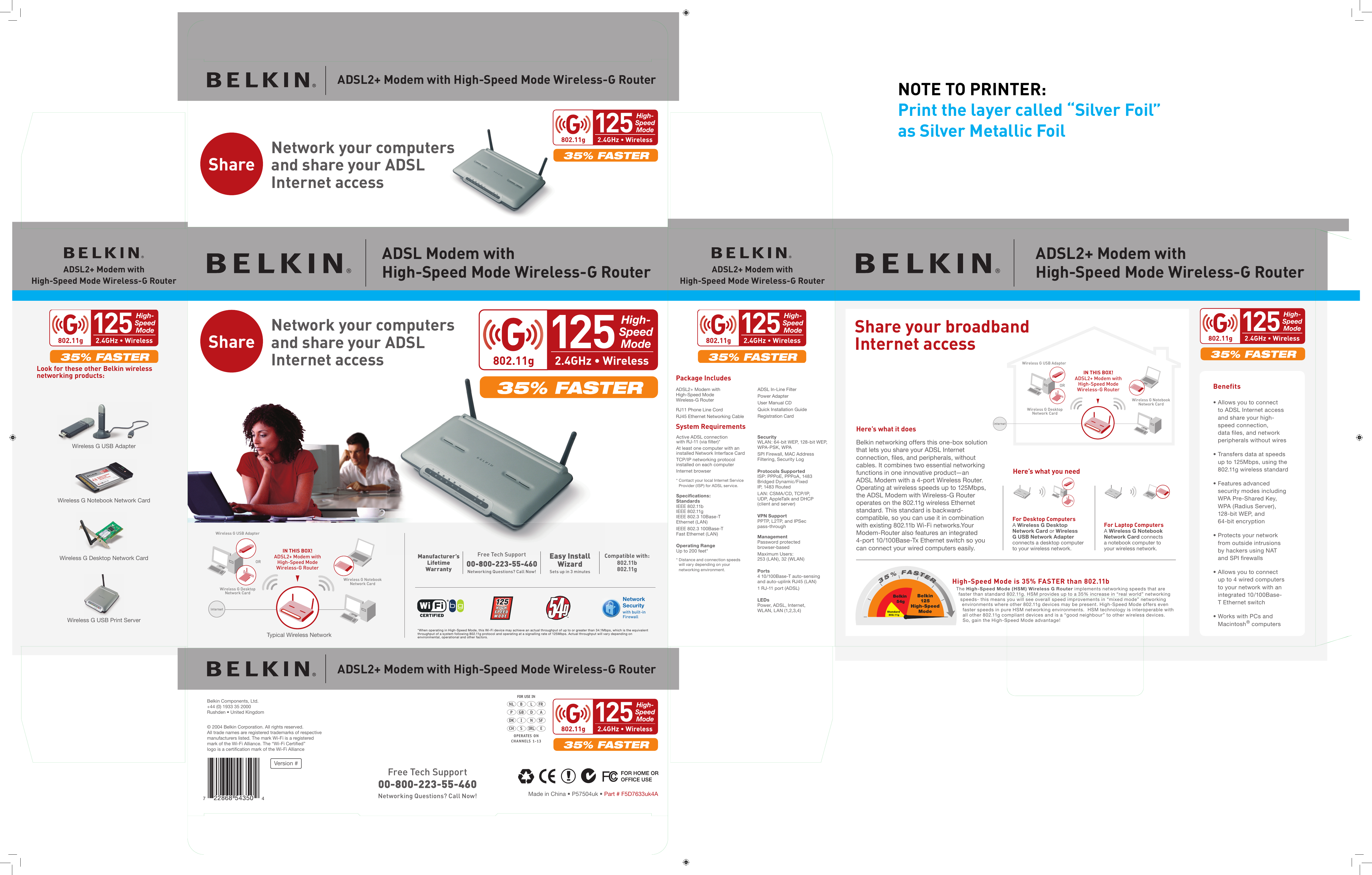 Page 1 of 1 - Belkin Belkin-F5D7633Uk4A-Users-Manual- P5750X_xx_F5D7633xx4a-b.indb  Belkin-f5d7633uk4a-users-manual