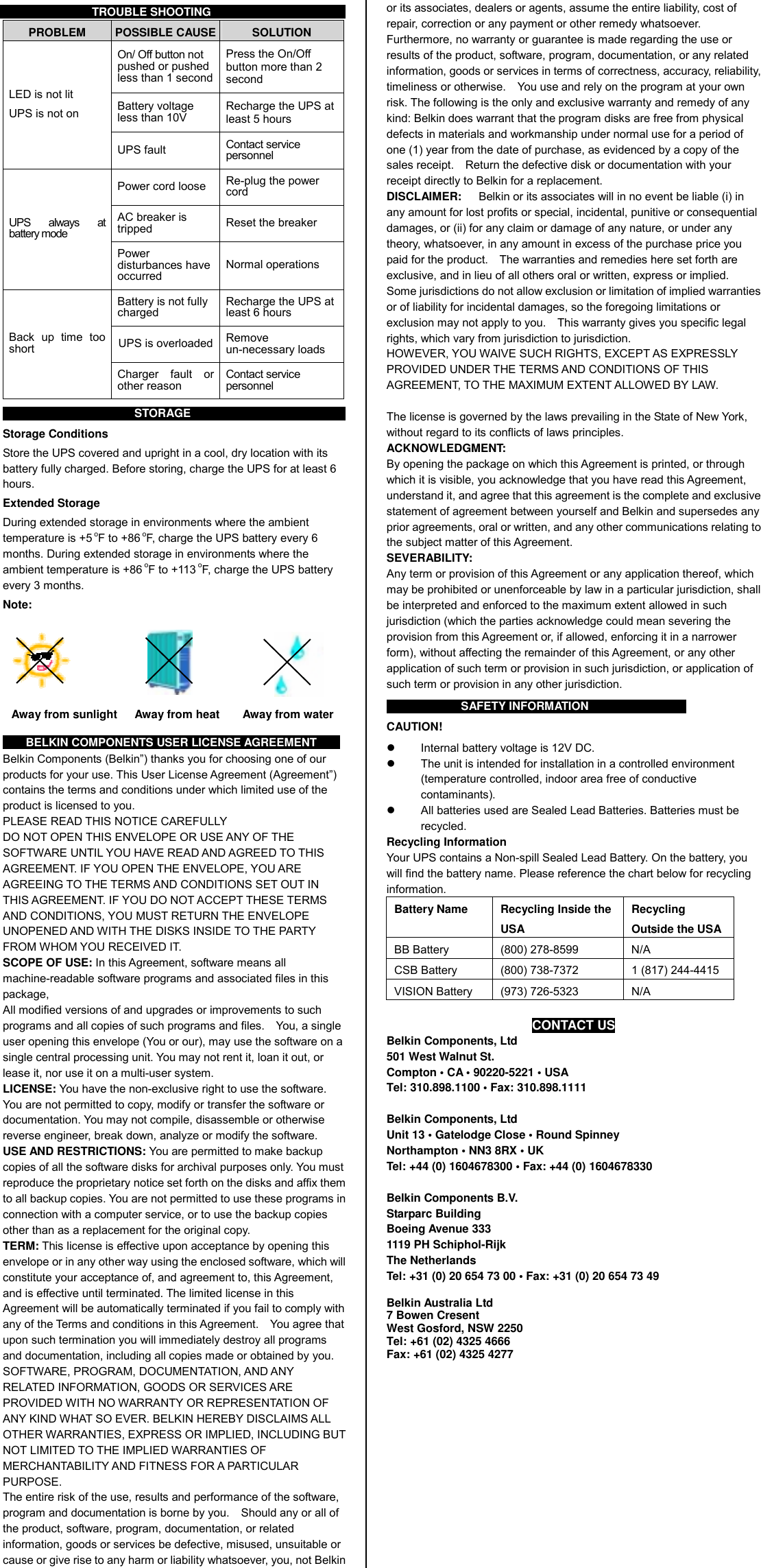 Page 2 of 2 - Belkin Belkin-F6H350-Ser-Users-Manual-  Belkin-f6h350-ser-users-manual