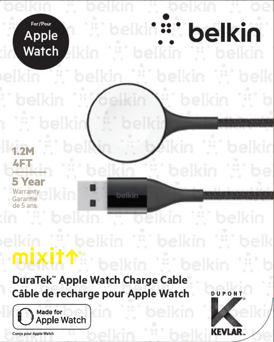 Belkin F2cu053 4 Feet Apple Watch Charging Cable User Manual