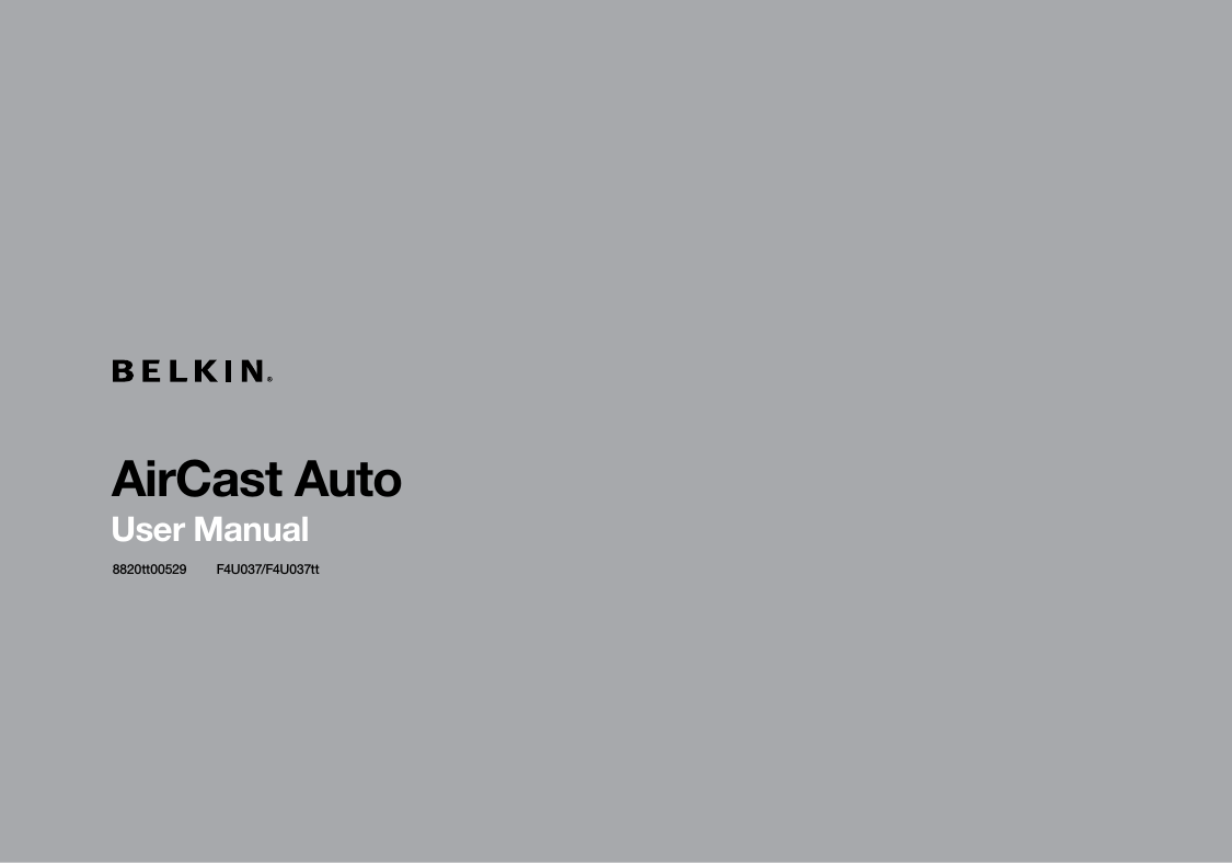AirCast Auto User Manual8820tt00529         F4U037/F4U037tt