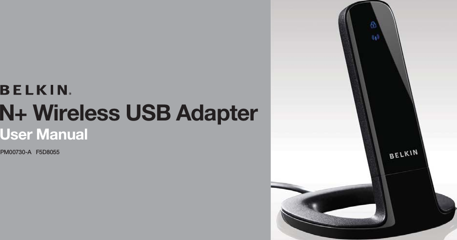 N+ Wireless USB AdapterUser ManualPM00730-A F5D8055