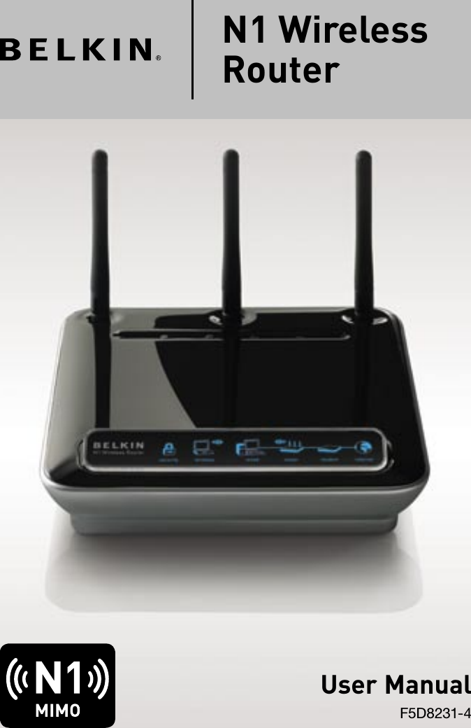 User ManualF5D8231-4N1 Wireless  Router