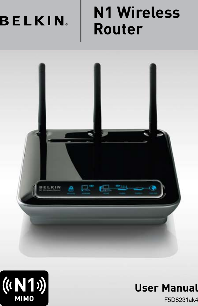 User ManualF5D8231ak4N1 Wireless  Router