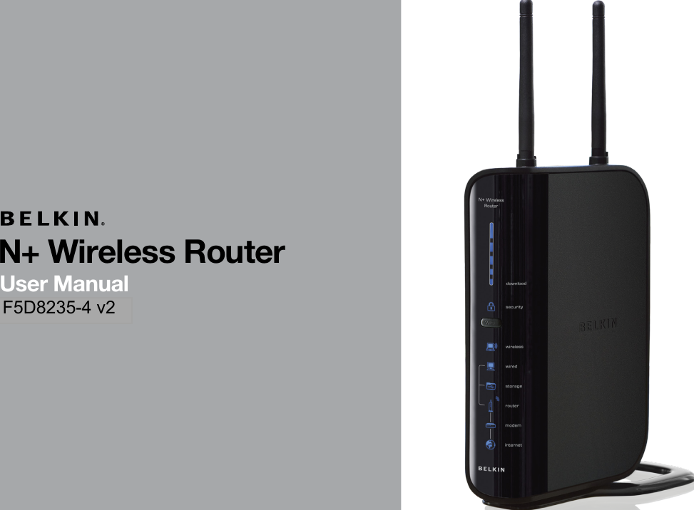 N+ Wireless RouterUser Manual PM00736-A  F5D8235-4v2 F5D8235-4 v2