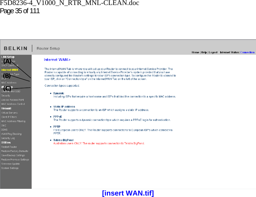 F5D8236-4_V1000_N_RTR_MNL-CLEAN.doc  Page 35 of 111      [insert WAN.tif](A) (B) (C) 