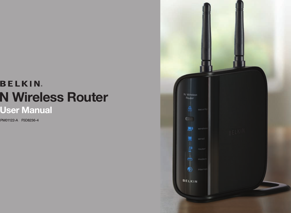 N Wireless RouterUser Manual PM01122-A  F5D8236-4