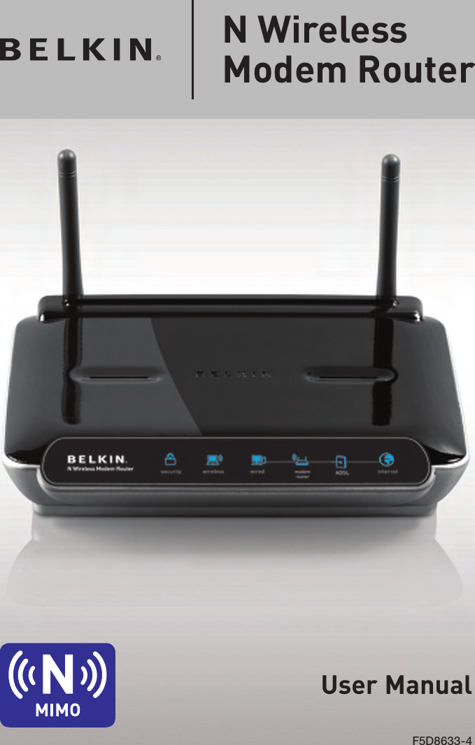User ManualF5D8633-4N Wireless Modem Router