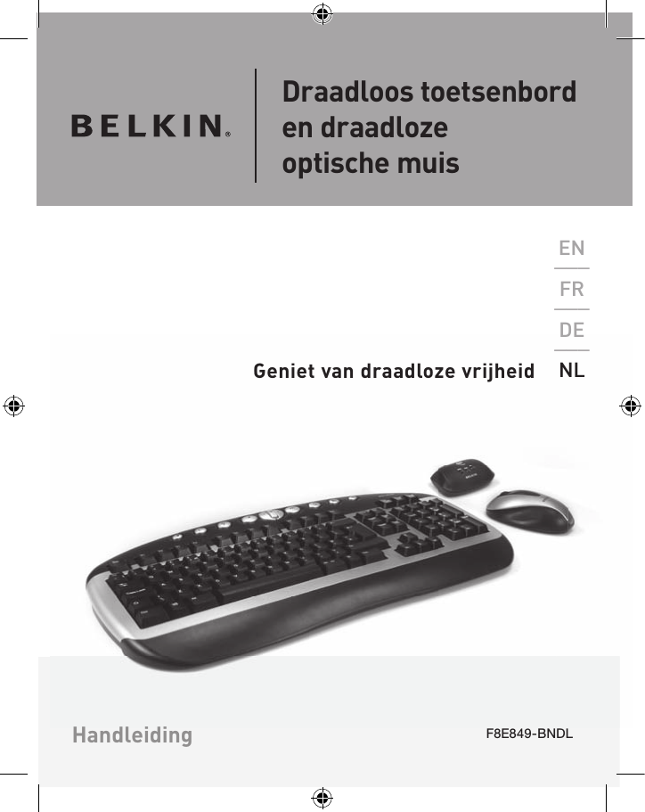 Draadloos toetsenbord en draadloze optische muisGeniet van draadloze vrijheidF8E849-BNDLEN___FR___DE___NLHandleiding