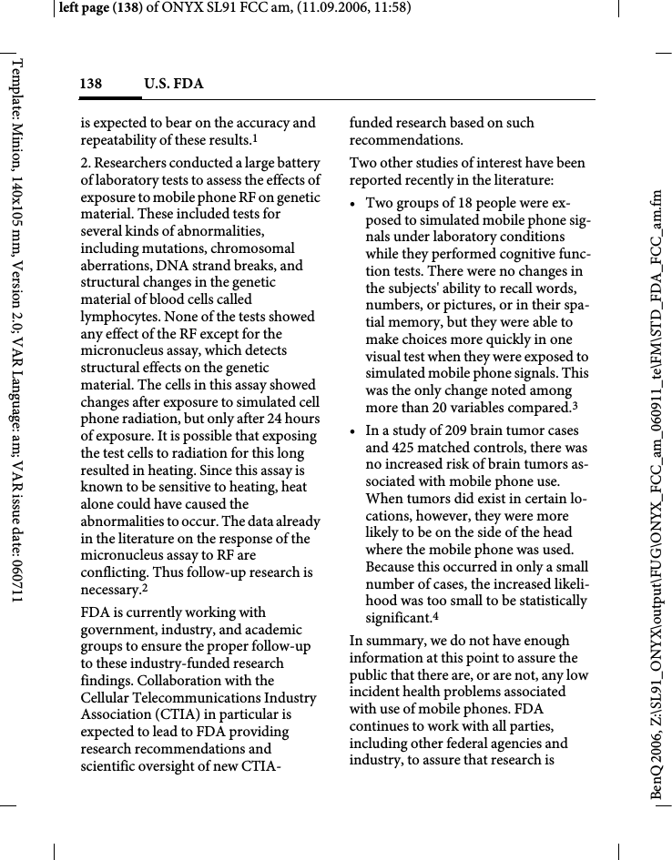 Page 138 of BenQ Mobile and OHG SL91 GSM 900/1800/1900, UMTS Mobile Phone with BT User Manual ONYX FUG