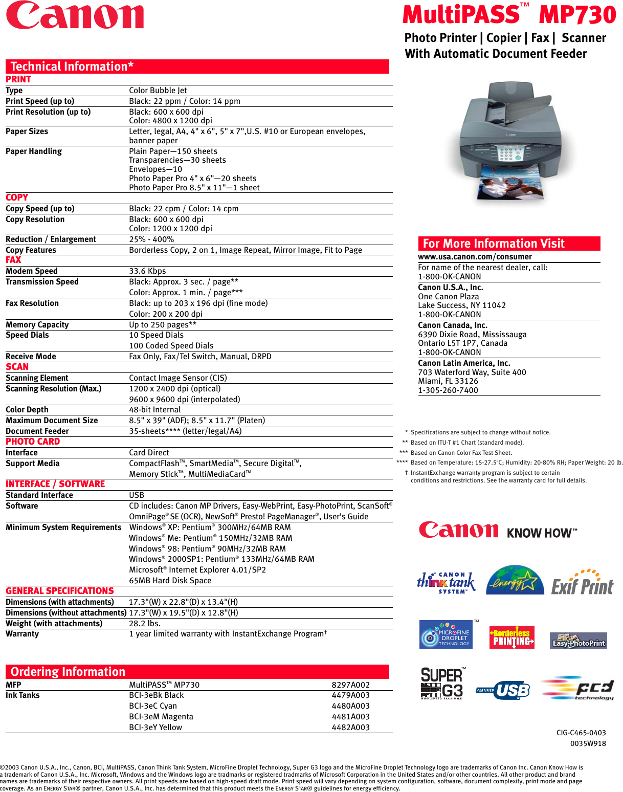 Page 2 of 2 - BenQ MP730 Spec Sheet User Manual  To The 8c7b9f87-5de7-4453-ac71-d4ec4f2ce31f