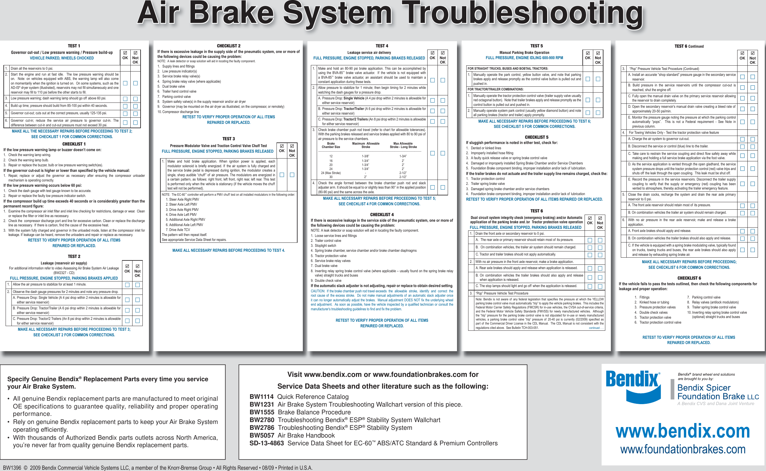 Page 1 of 2 - Bendix Bendix-Bw1396-Users-Manual- BW1396 Version Of BW1231b Released 7_31_09 New  Bendix-bw1396-users-manual