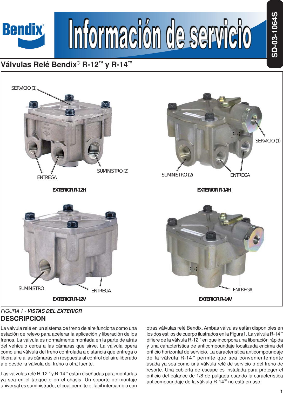 Bendix Bw1431S Users Manual SD 03 1064