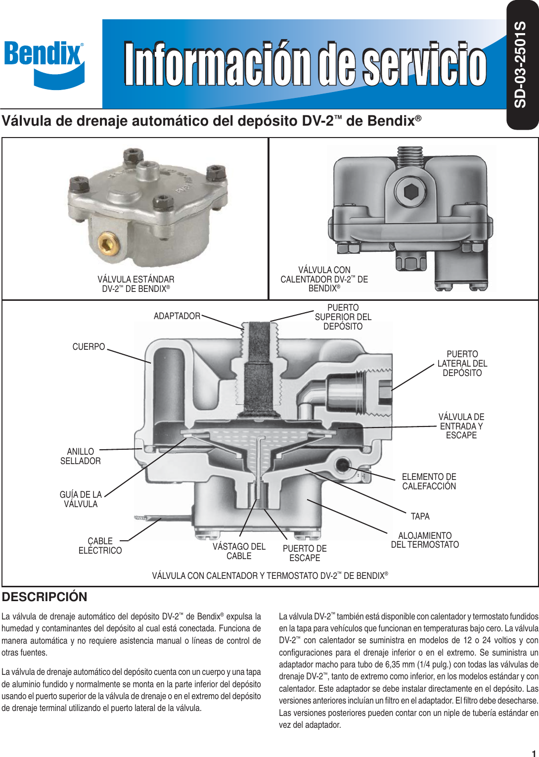 Page 1 of 4 - Bendix Bendix-Bw1457S-Users-Manual- 110927_Bendix_SD-03-2501f  Updated_SpaUv- Bendix-bw1457s-users-manual