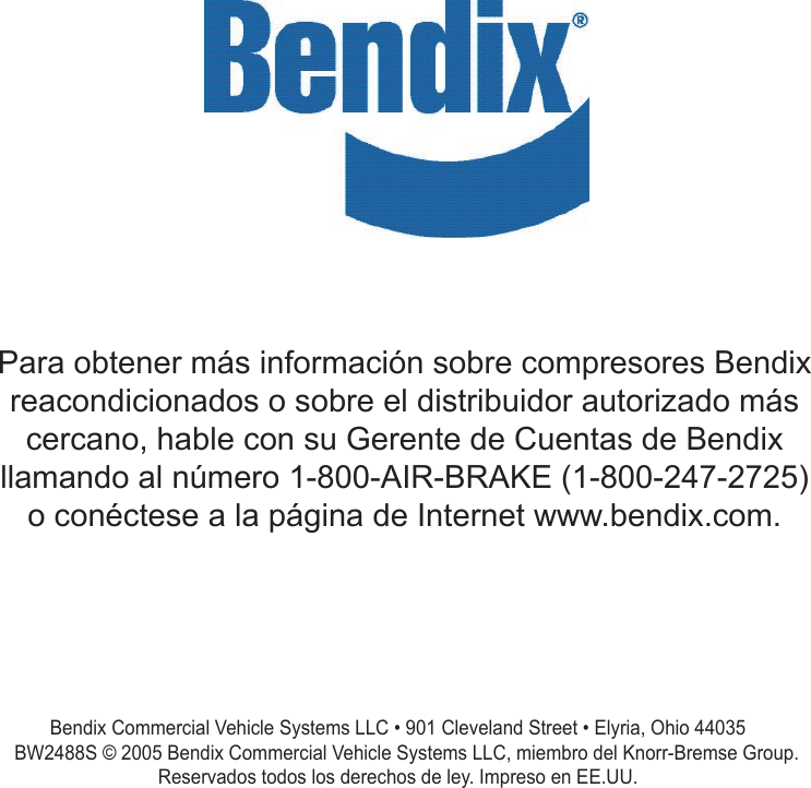 Page 12 of 12 - Bendix Bendix-Bw2488S-Users-Manual- 550/750 Compressor Flyer  Bendix-bw2488s-users-manual