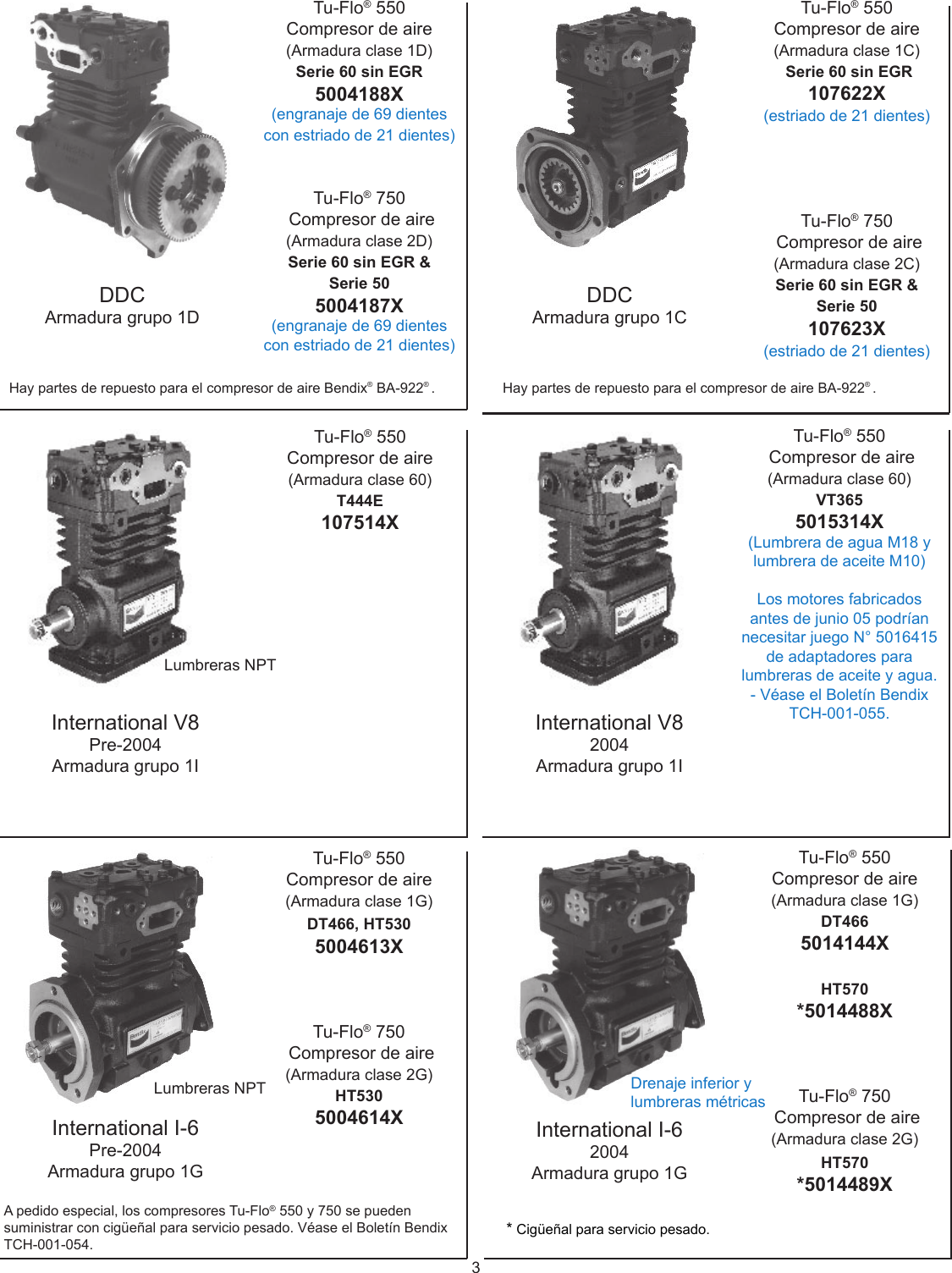 Page 3 of 12 - Bendix Bendix-Bw2488S-Users-Manual- 550/750 Compressor Flyer  Bendix-bw2488s-users-manual