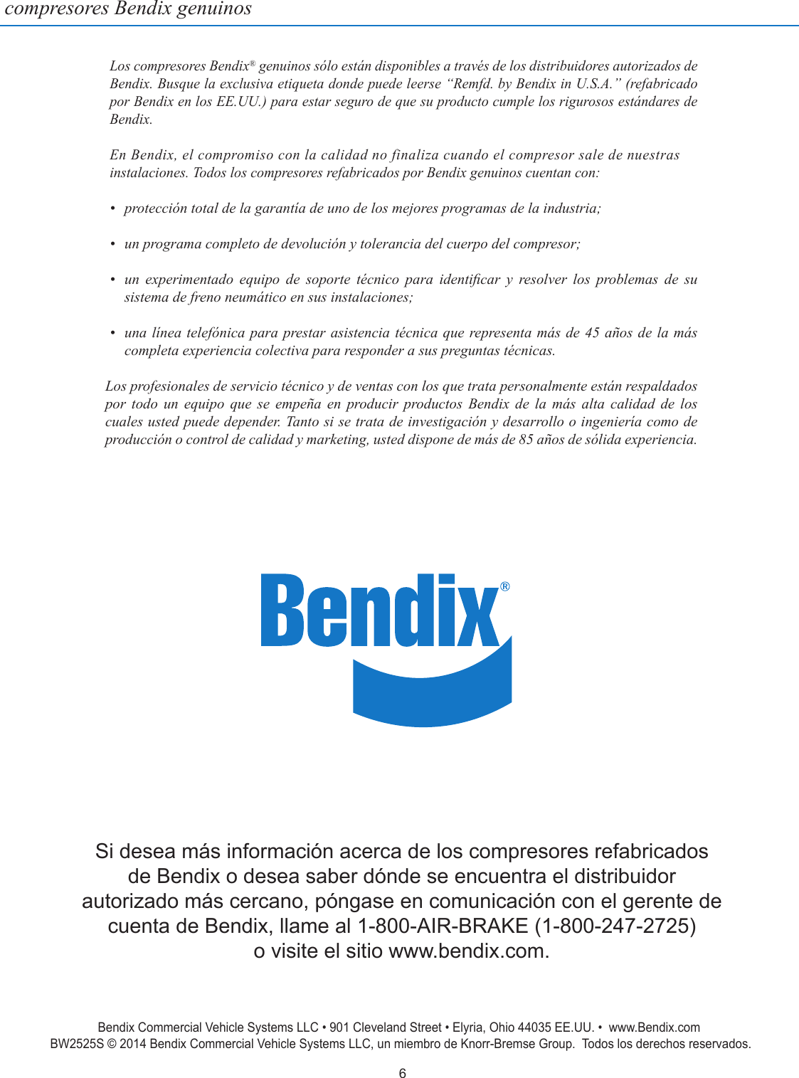 Page 6 of 6 - Bendix Bendix-Bw2525S-Users-Manual- 550/750 Compressor Flyer  Bendix-bw2525s-users-manual