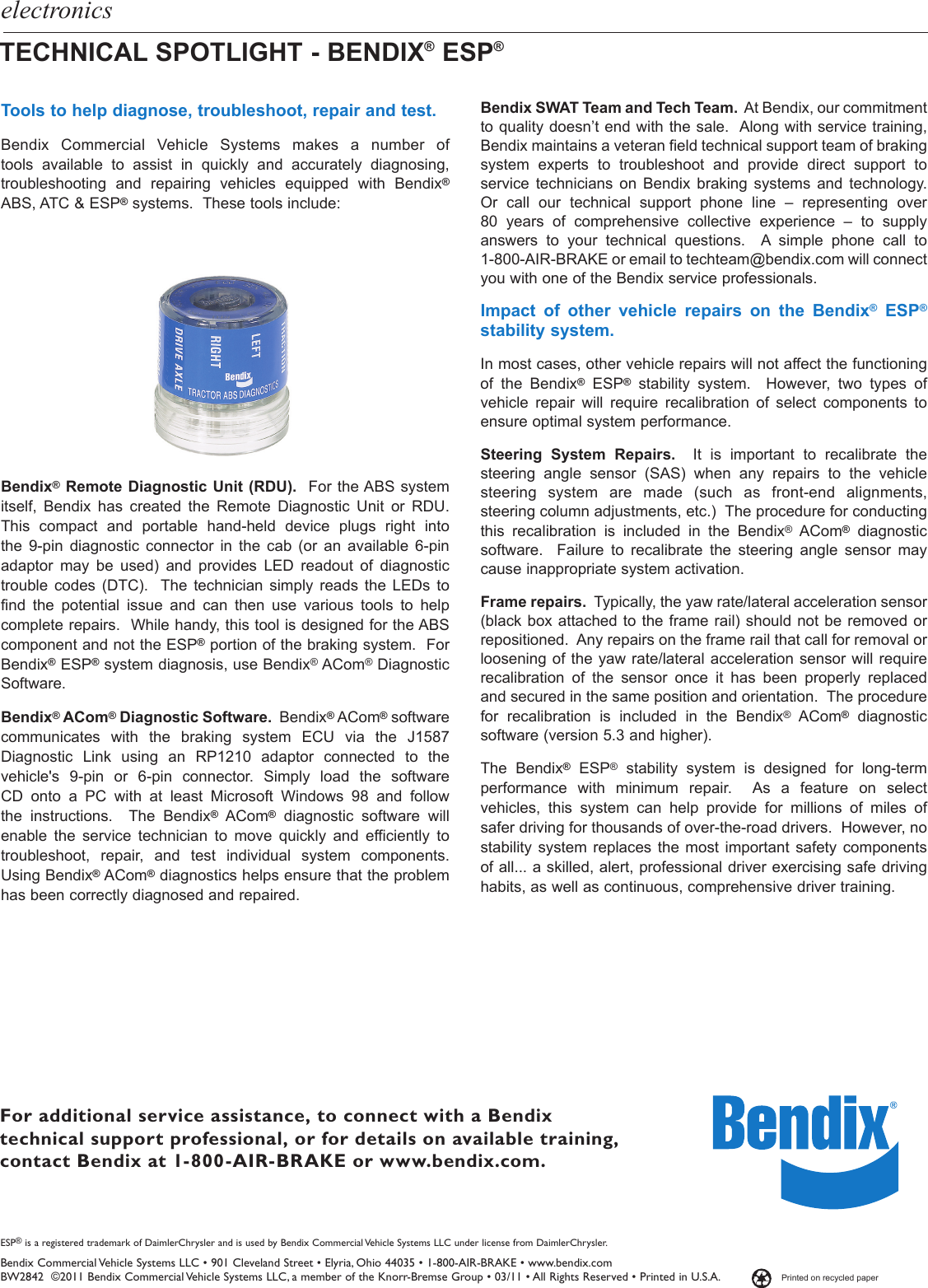 Page 2 of 2 - Bendix Bendix-Bw2842-Users-Manual-  Bendix-bw2842-users-manual