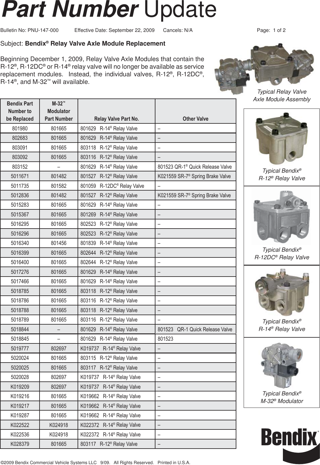 Page 1 of 2 - Bendix Bendix-Pnu-147-Users-Manual- PNU-147-000  Bendix-pnu-147-users-manual