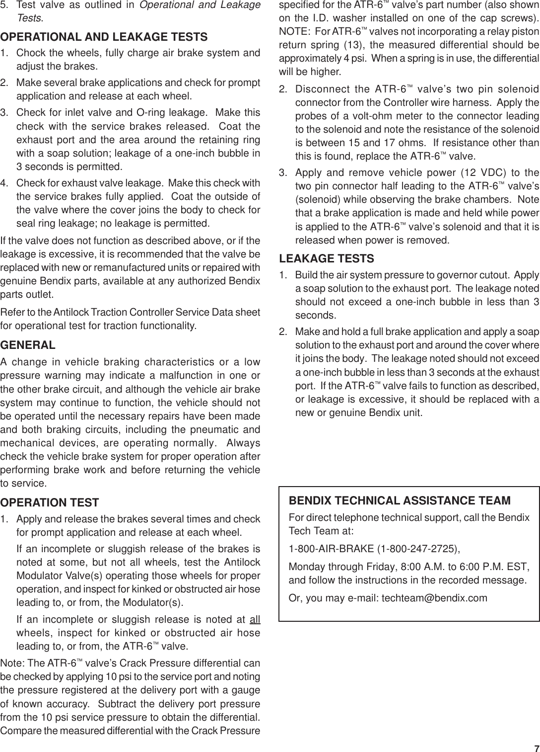 Page 7 of 8 - Bendix Bendix-Sd-13-4861-Users-Manual- SD-13-4861  Bendix-sd-13-4861-users-manual