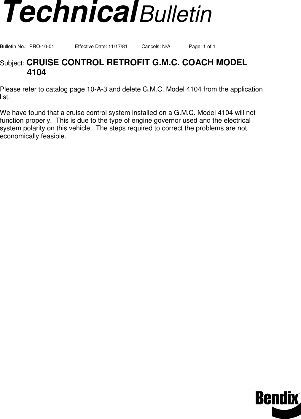 Page 1 of 1 - Bendix Bendix-Tch-010-001-Users-Manual- Technical Bulletin  Bendix-tch-010-001-users-manual