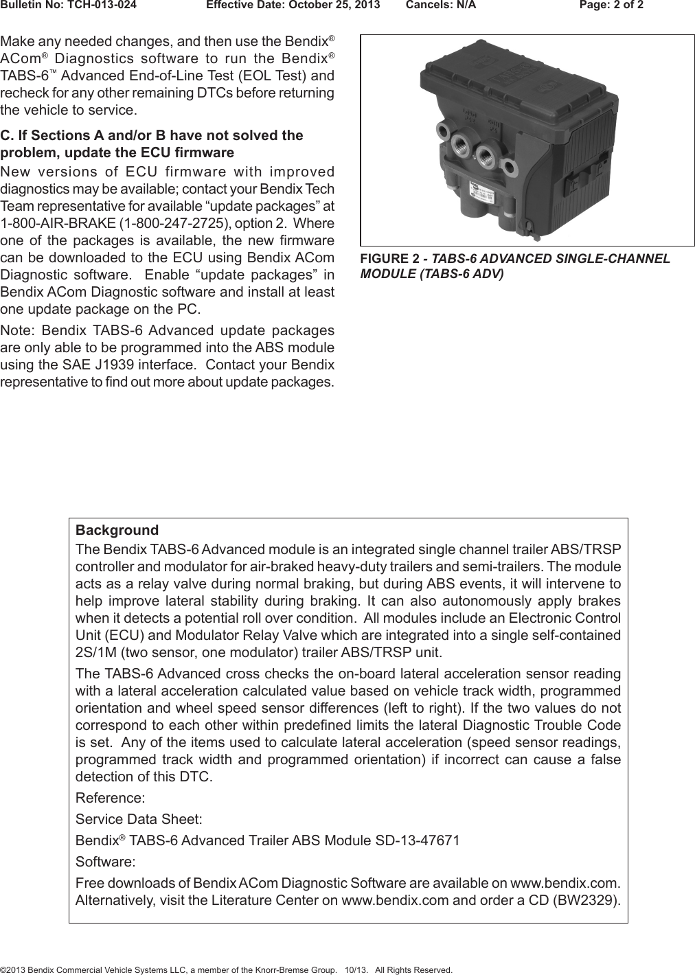 Page 2 of 2 - Bendix Bendix-Tch-013-024-Users-Manual-  Bendix-tch-013-024-users-manual