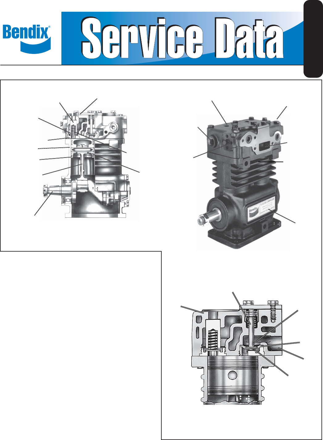 Air Brake Compressor Repair Kit for BENDIX TU-FLO 500 