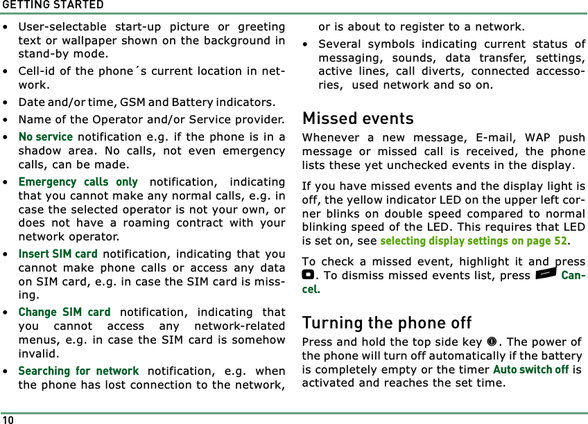 Page 10 of Benefonj TGP80EG GSM Mobile phone User Manual twig