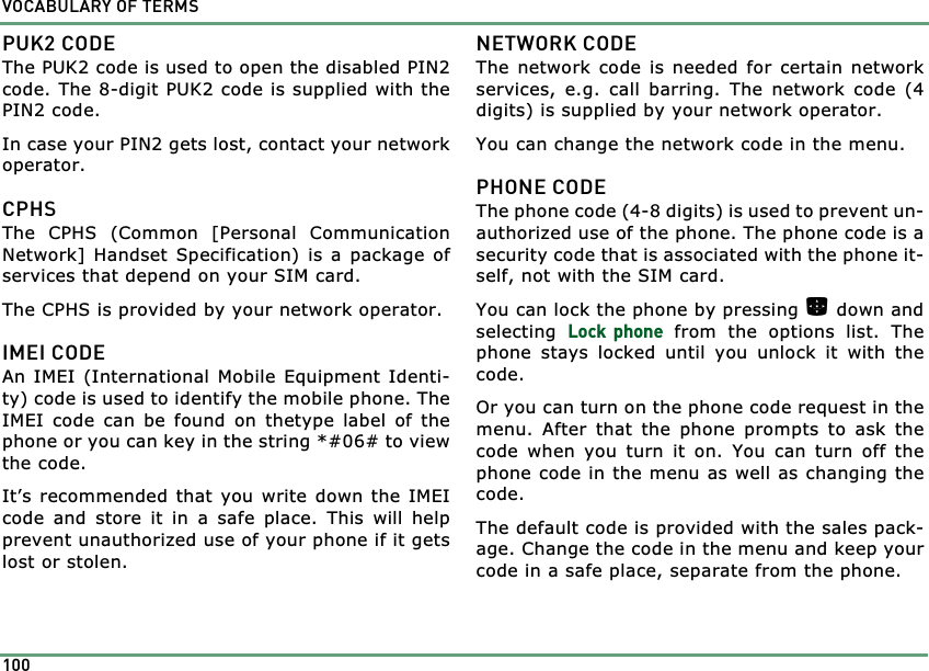 Page 100 of Benefonj TGP80EG GSM Mobile phone User Manual twig