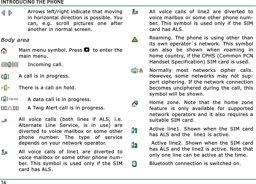 Page 14 of Benefonj TGP80EG GSM Mobile phone User Manual twig