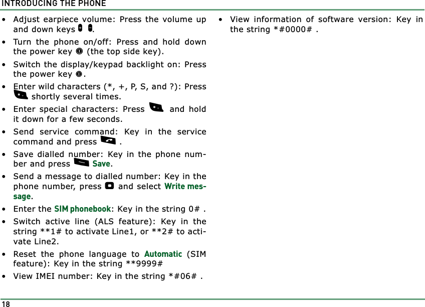 Page 18 of Benefonj TGP80EG GSM Mobile phone User Manual twig