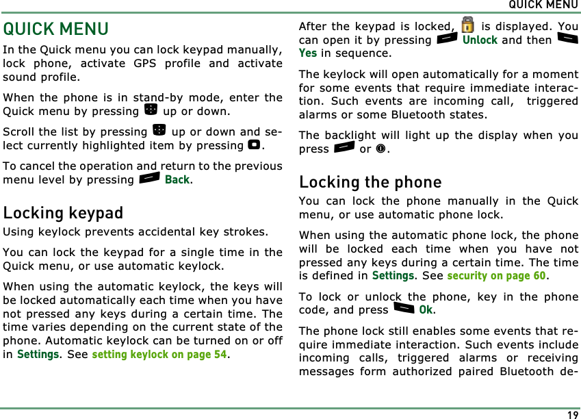 Page 19 of Benefonj TGP80EG GSM Mobile phone User Manual twig