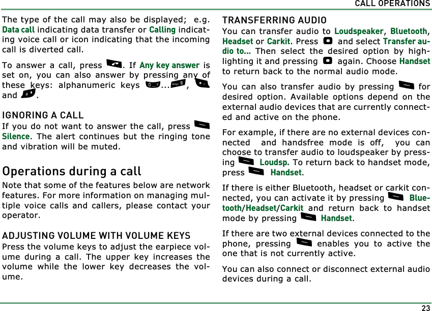 Page 23 of Benefonj TGP80EG GSM Mobile phone User Manual twig