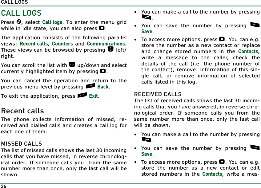 Page 26 of Benefonj TGP80EG GSM Mobile phone User Manual twig