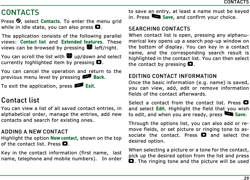 Page 29 of Benefonj TGP80EG GSM Mobile phone User Manual twig