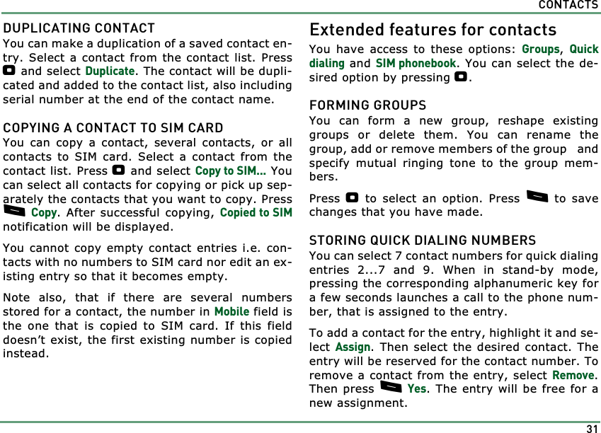 Page 31 of Benefonj TGP80EG GSM Mobile phone User Manual twig