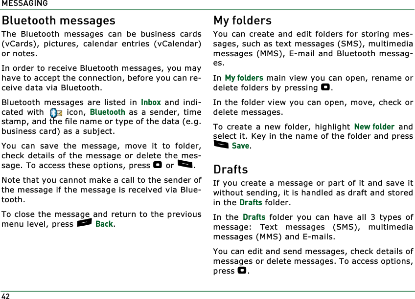 Page 42 of Benefonj TGP80EG GSM Mobile phone User Manual twig