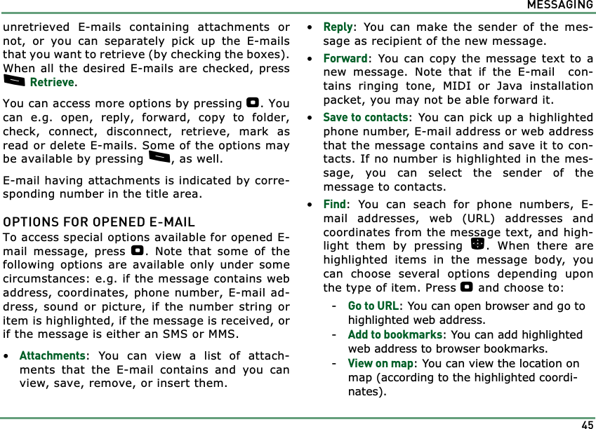 Page 45 of Benefonj TGP80EG GSM Mobile phone User Manual twig
