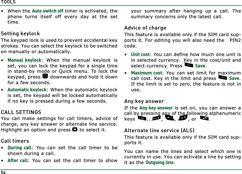 Page 54 of Benefonj TGP80EG GSM Mobile phone User Manual twig