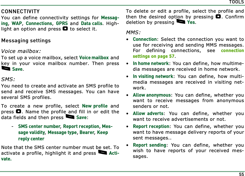 Page 55 of Benefonj TGP80EG GSM Mobile phone User Manual twig