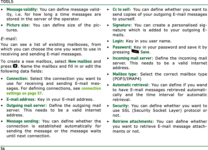 Page 56 of Benefonj TGP80EG GSM Mobile phone User Manual twig