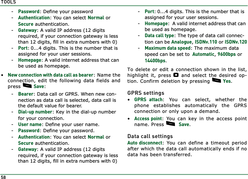 Page 58 of Benefonj TGP80EG GSM Mobile phone User Manual twig