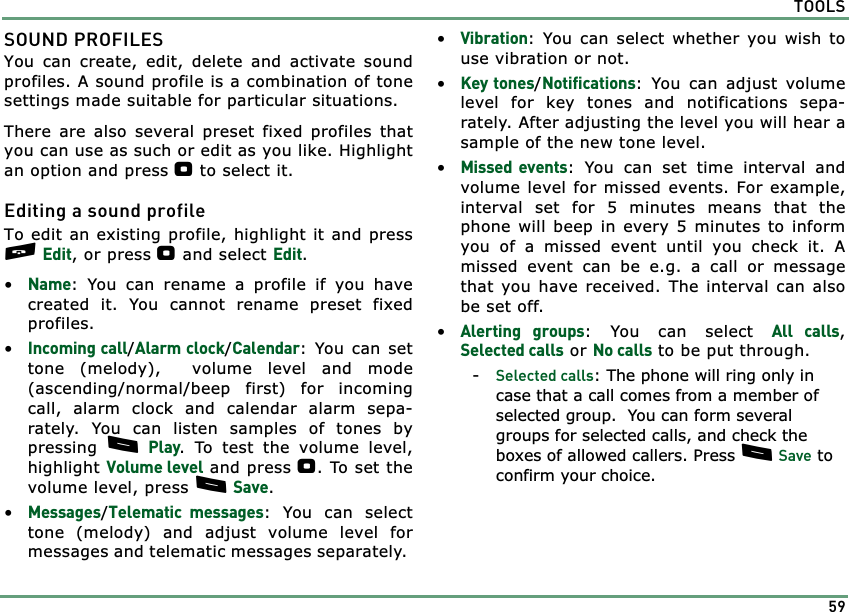 Page 59 of Benefonj TGP80EG GSM Mobile phone User Manual twig