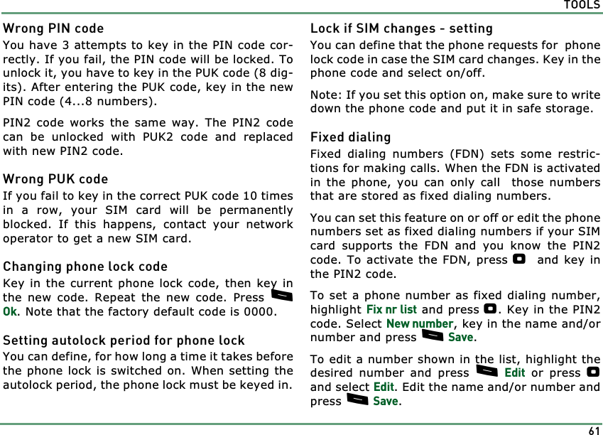 Page 61 of Benefonj TGP80EG GSM Mobile phone User Manual twig