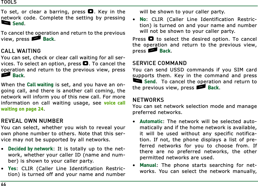Page 66 of Benefonj TGP80EG GSM Mobile phone User Manual twig