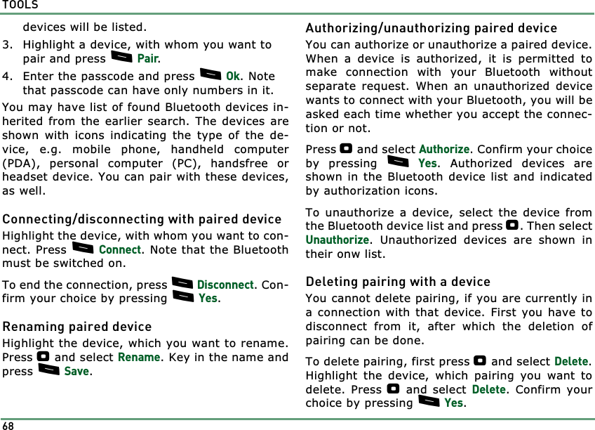 Page 68 of Benefonj TGP80EG GSM Mobile phone User Manual twig