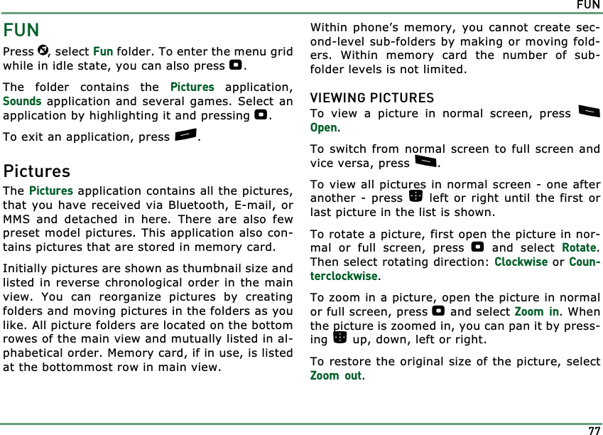 Page 77 of Benefonj TGP80EG GSM Mobile phone User Manual twig